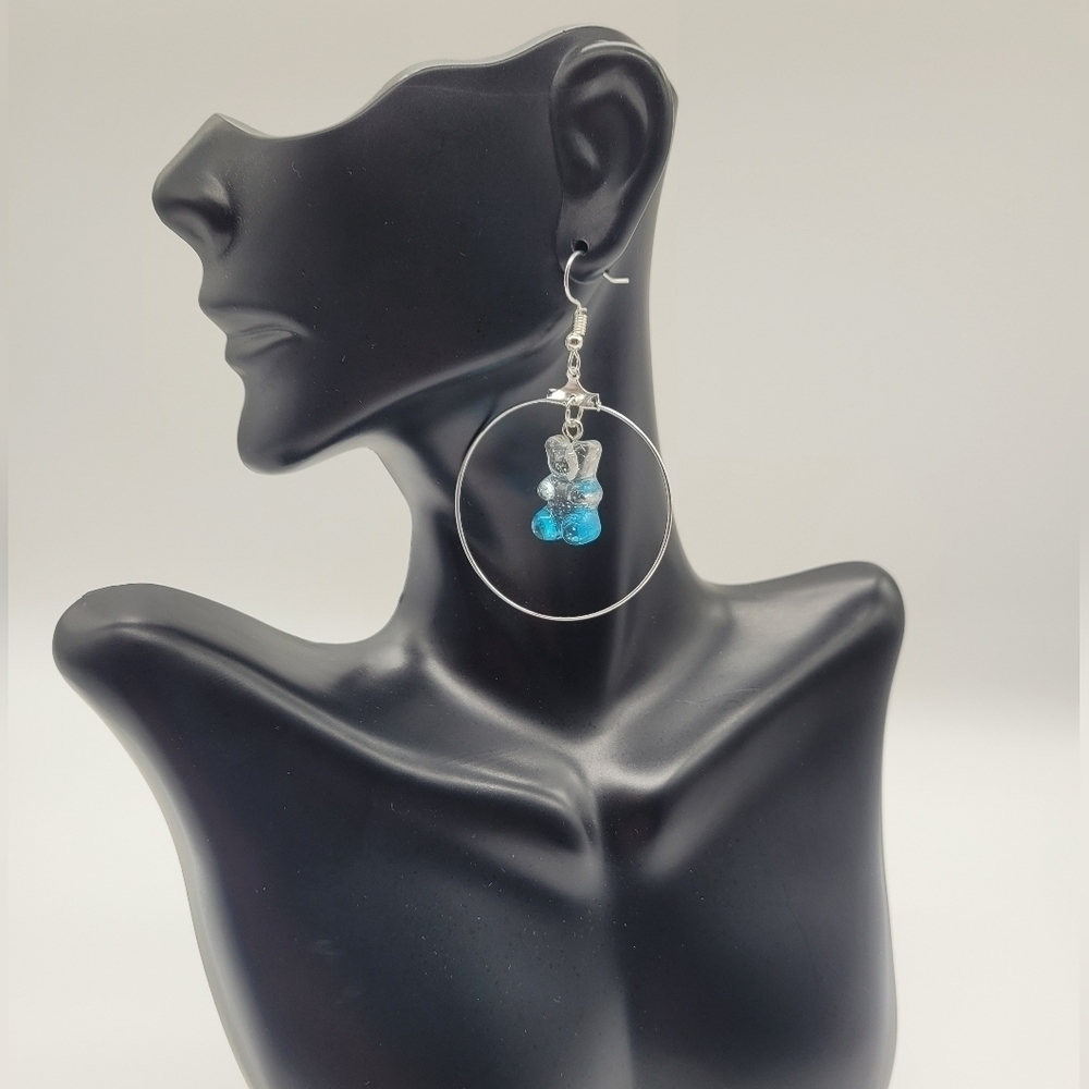 Resin Gummy Bear Hoop Earrings​​​